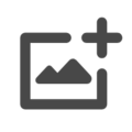 Symbole pour ajouter une image avec un signe plus