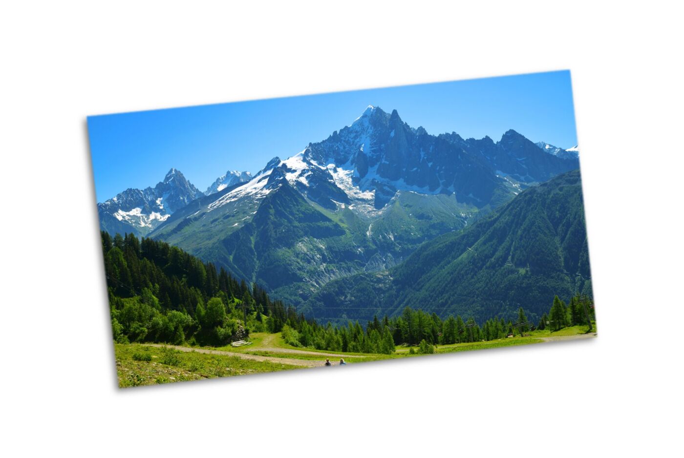 Tirage panoramique avec un paysage de montagne